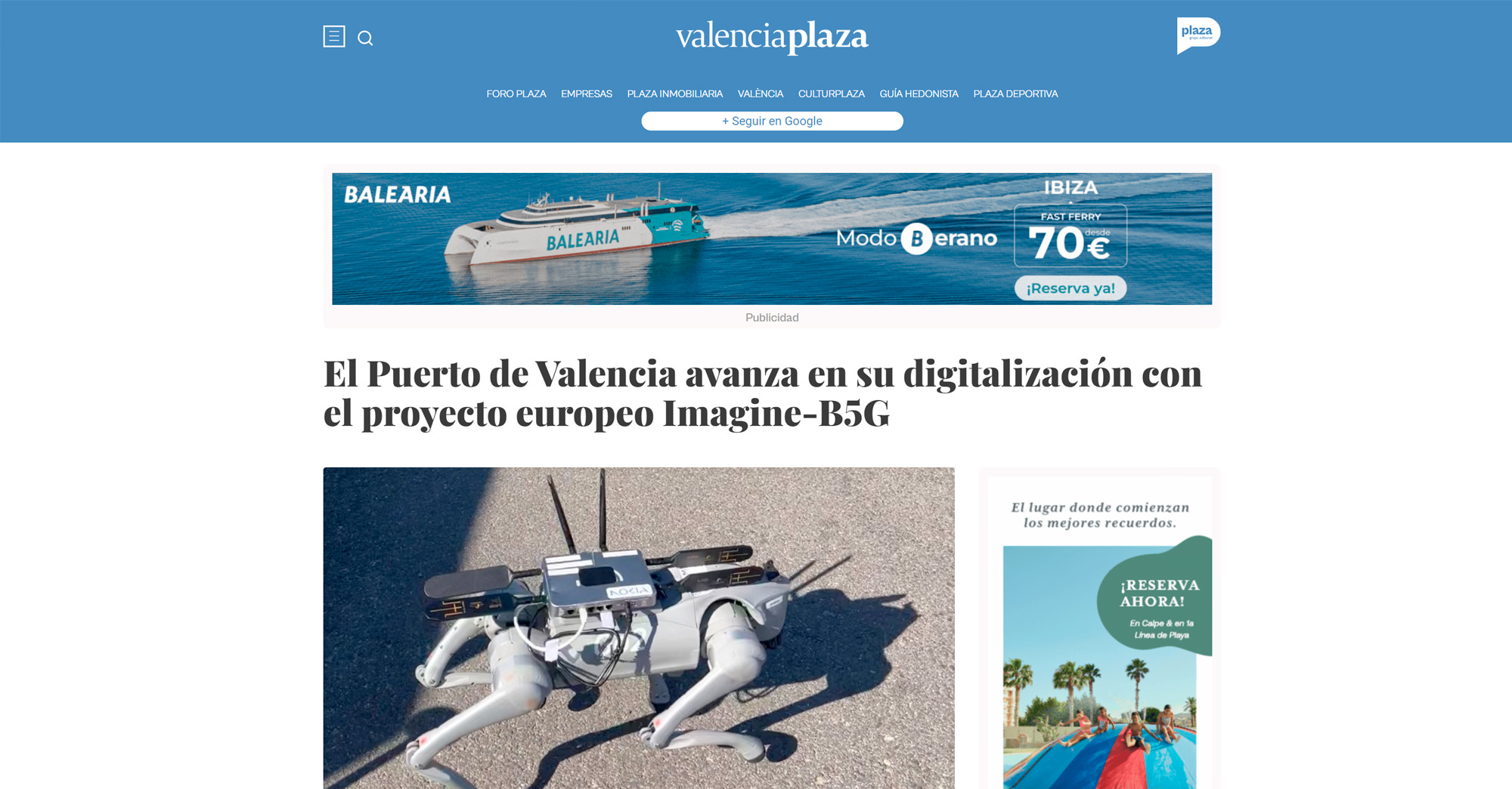 El Puerto de Valencia avanza en su digitalización con el proyecto europeo Imagine-B5G