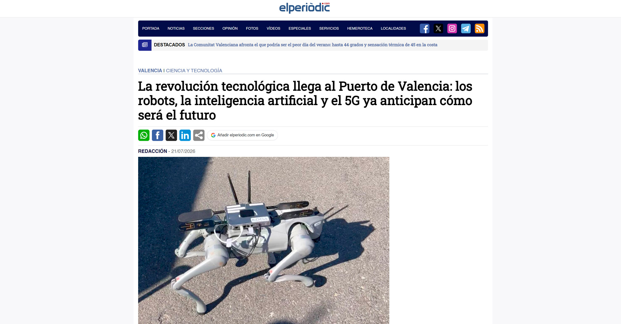 La revolución tecnológica llega al Puerto de Valencia