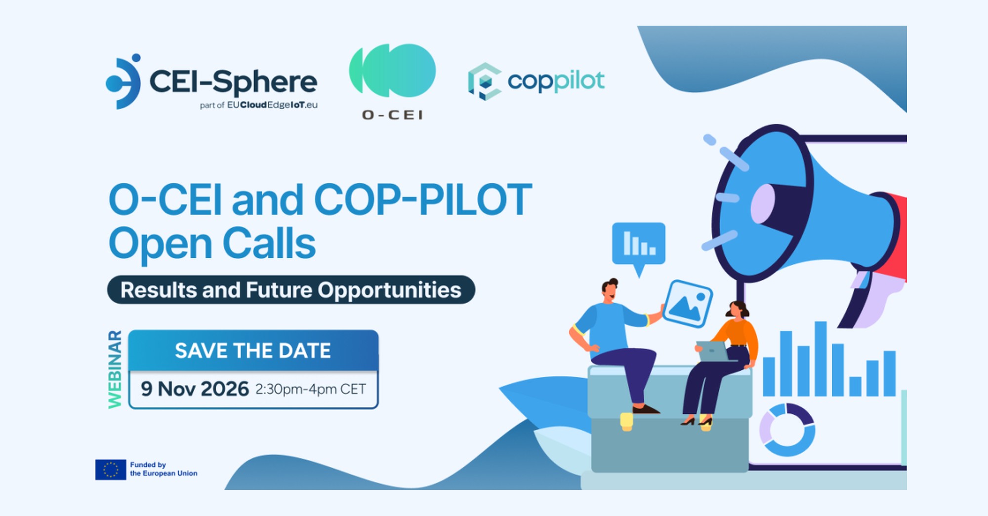 CEI-Sphere webinar: O-CEI and COP-PILOT Open Calls - Results and Future Opportunities, 9 Nov 2026, 2:30pm-4pm CET