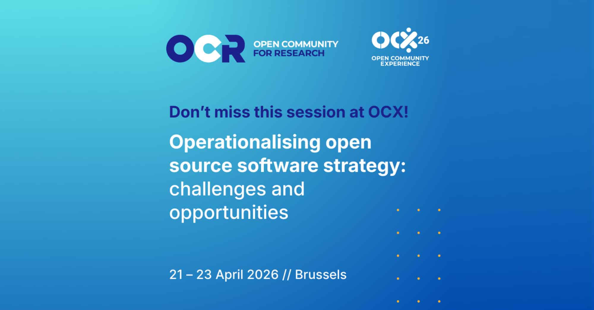 Open Community for Research (OCR) 2026